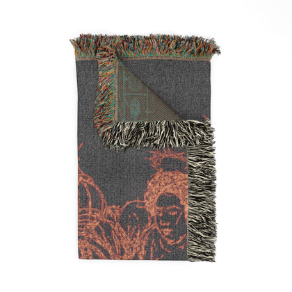Judith's slaying Woven Blanket | Boho Floral Tapestry Throw