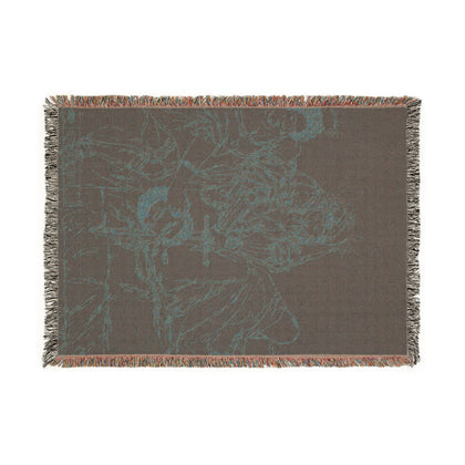 Judith's slaying Woven Blanket | Boho Floral Tapestry Throw