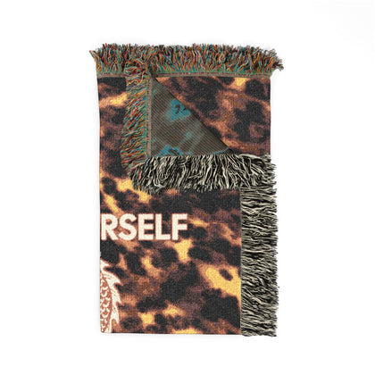 Gold Dragon Tortoise shell Woven Blanket | Spiritual Zen Home Throw