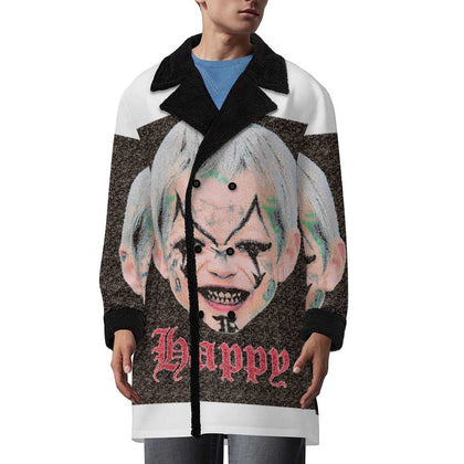 Grunge Punk Tattoo Street Double Breasted Suit Collar Trench Coat(All-Over Printing)
