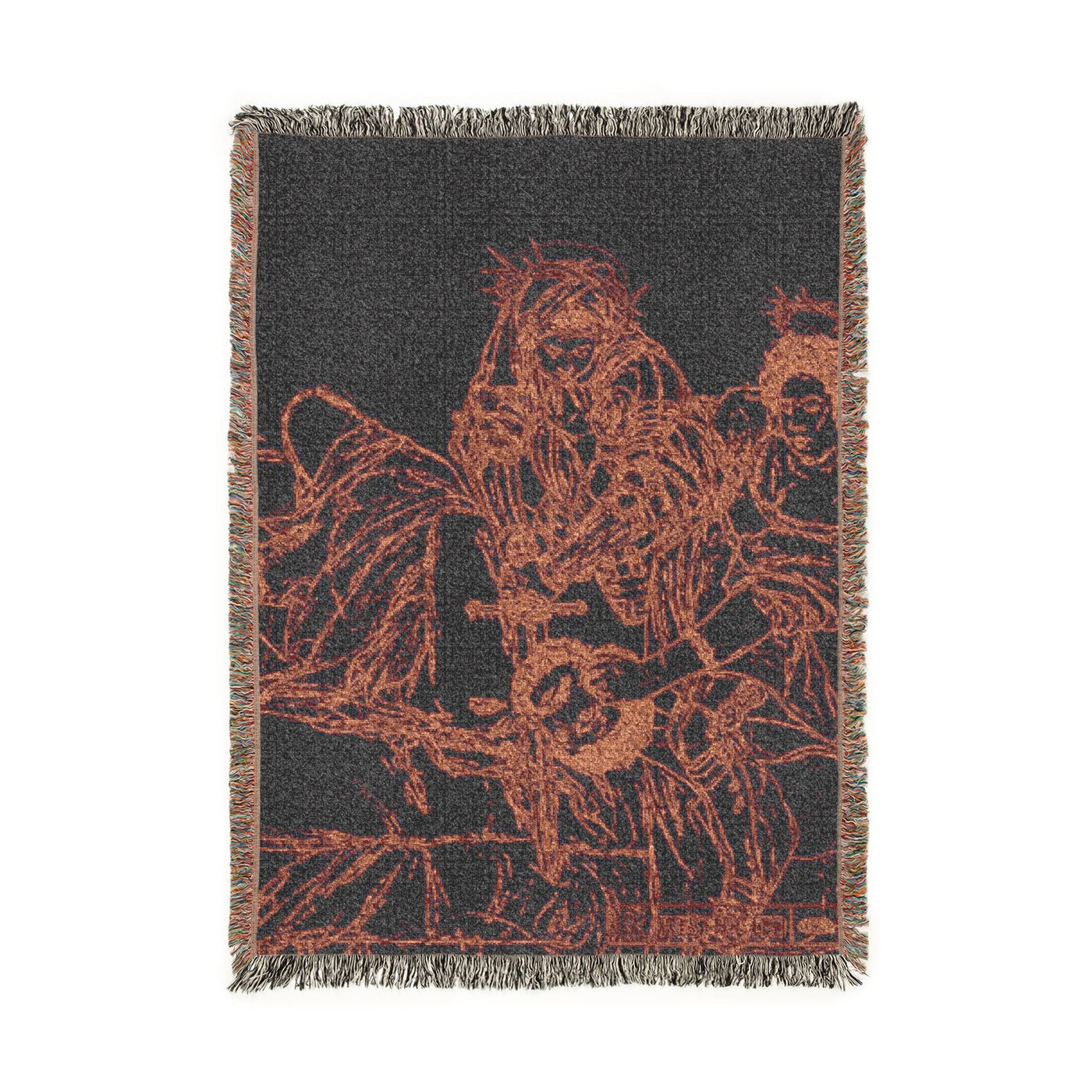Judith's slaying Woven Blanket | Boho Floral Tapestry Throw