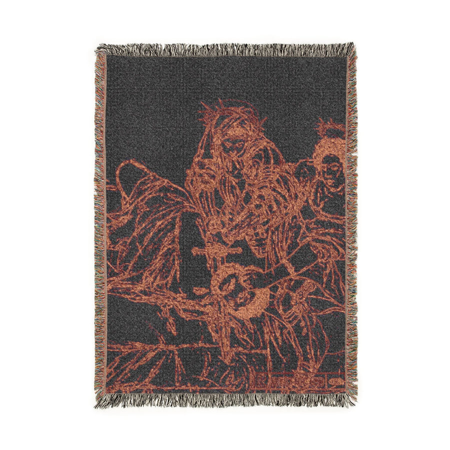 Judith's slaying Woven Blanket | Boho Floral Tapestry Throw
