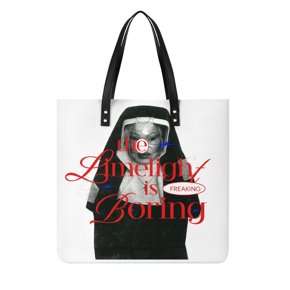 Y2k Nun Goth Punk Grunge Edgy Leather Handbag(One-sided Printing)