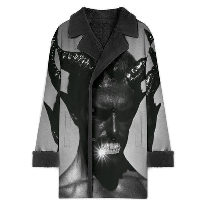 Grunge Punk Wearable Art Street Trendy Double Breasted Suit Collar Trench Coat