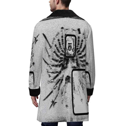 Double Breasted Suit Collar Trench Coat(All-Over Printing)