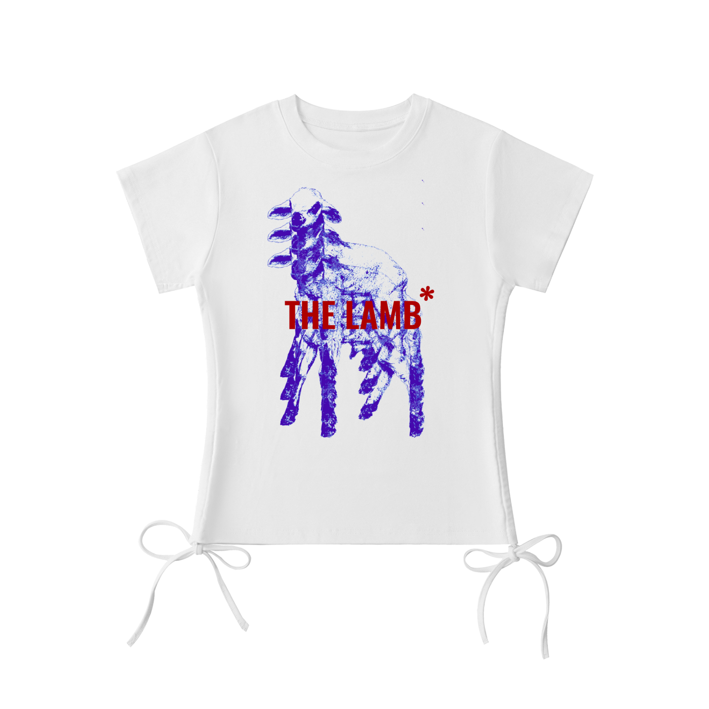 The Lamb — Cinched Baby Tee (Cobalt)