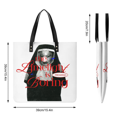 Y2k Nun Goth Punk Grunge Edgy Leather Handbag(One-sided Printing)