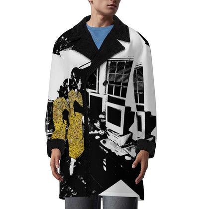 Grunge Punk Goth Street Double Breasted Suit Collar Trench Coat